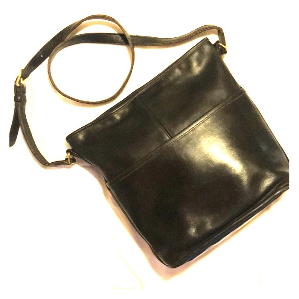 Vintage Leather Coach Bucket Bag